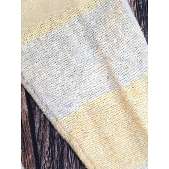 Gap Wool Blend Sweater Pullover Striped Yellow Long Sleeve Lightweight Women's M - Picture 13 of 13